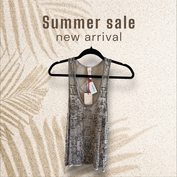 RAGA Tops - RAGA Metallic Gray Tank‎ Top